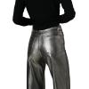 Joe’s Women’s The Mia High Rise Wide Leg Ankle Jeans(Pewter Foil)