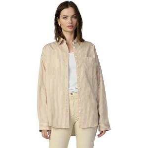 JOE’S JEANS Women’s The Boyfriend Button Down Shirt(Almond/Blue/White)