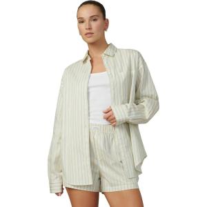 JOE’S JEANS Women’s The Boyfriend Button Down Shirt(Anise Flower Varigated Stripe)