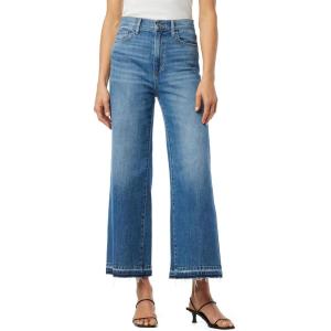 Joe’s Women’s The Mia High Rise Wide Leg Ankle Jeans(Well Done Raw Hem)