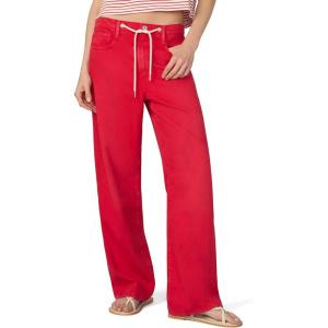 Joe’s Women’s The Ryan Relaxed Low Rise Straight Leg Draw Cord Denim Pant(Cherry Red)
