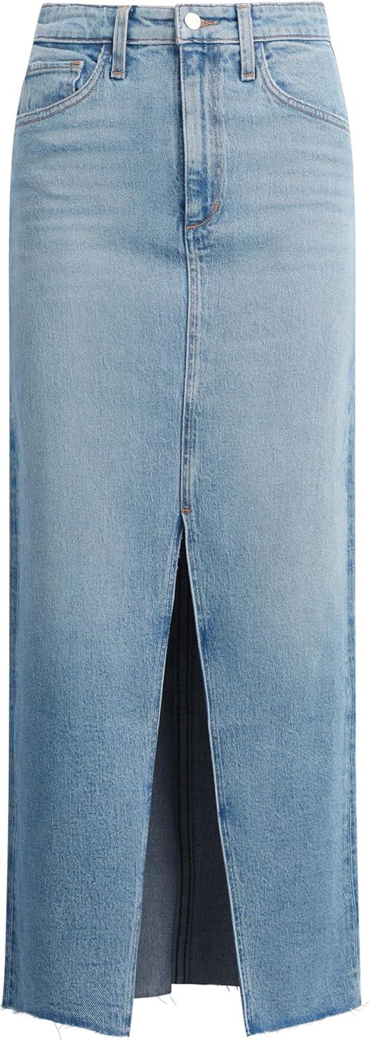 image:imageJoes Jeans Womens The Eva High Rise Maxi Denim Skirt with Front Slit Pazazz 28