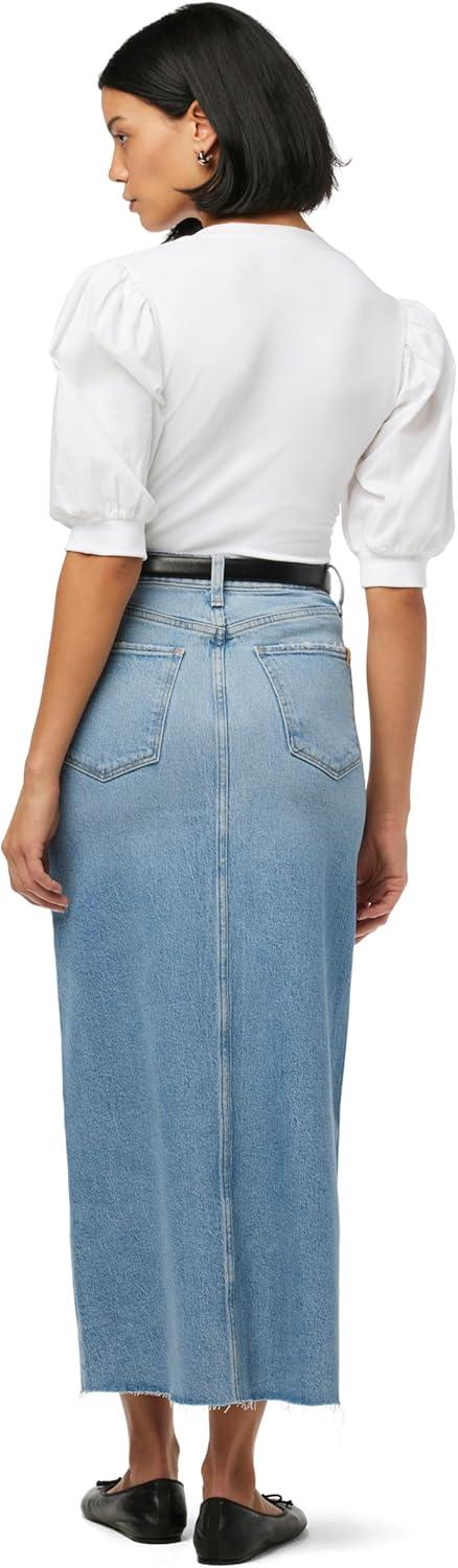 image:imageJoes Jeans Womens The Eva High Rise Maxi Denim Skirt with Front Slit Pazazz 28