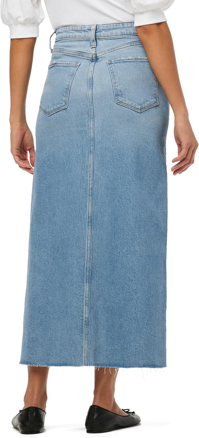 image:imageJoes Jeans Womens The Eva High Rise Maxi Denim Skirt with Front Slit Pazazz 28