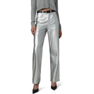 Joe’s Jeans Baby Boys’ The Margot High Rise Straight Leg Jean(Plated Silver Vegan Leather)