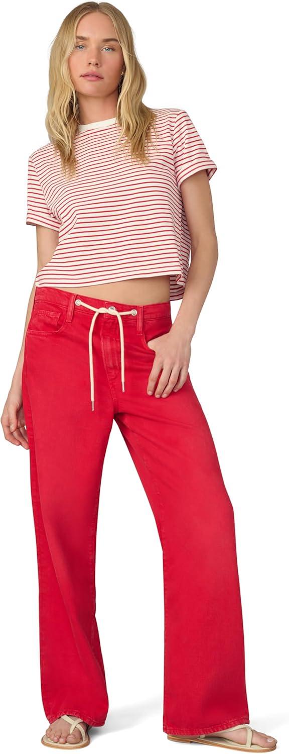 image:imageJoes Womens The Boxy TeeWhite and Cherry Red Stripe