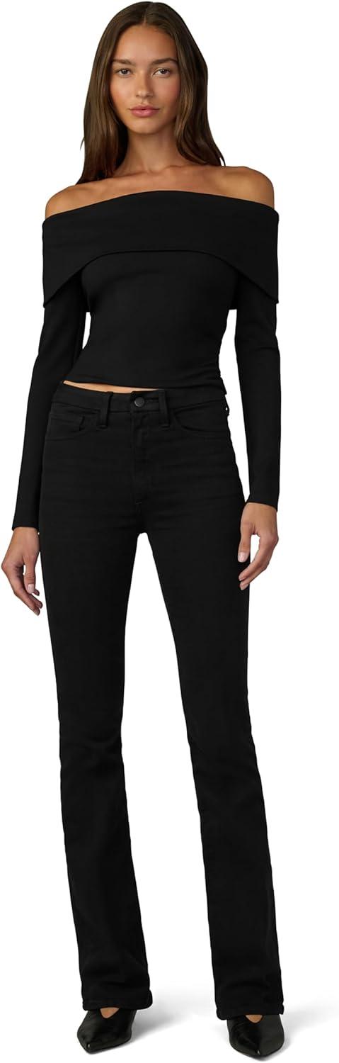 image:imageJoes Womens The Devin Off The Shoulder Long Sleeve TopBlack Foldover