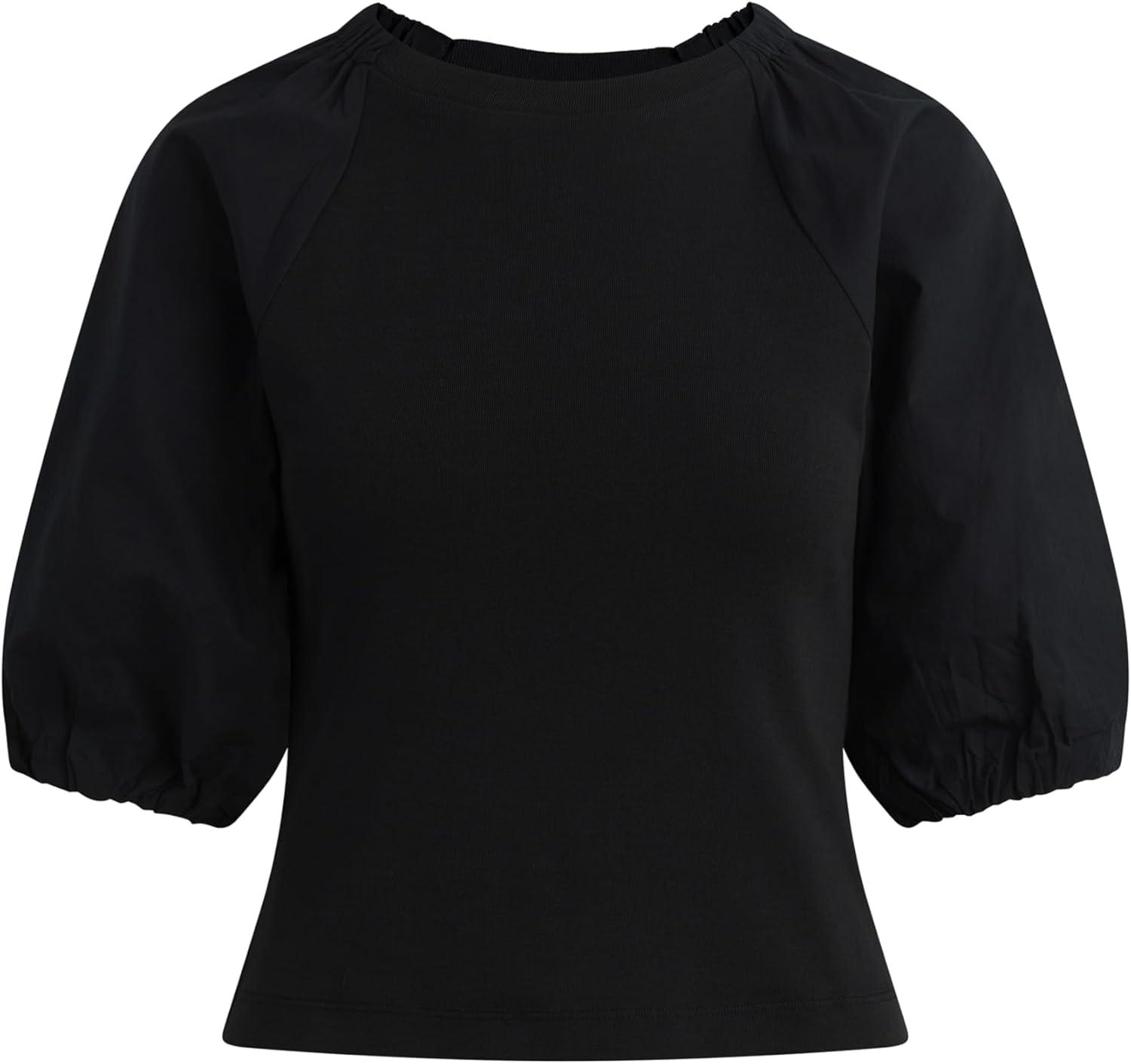 image:imageJoes Womens The Lila Ruffle Short Puff Sleeve TopBlack
