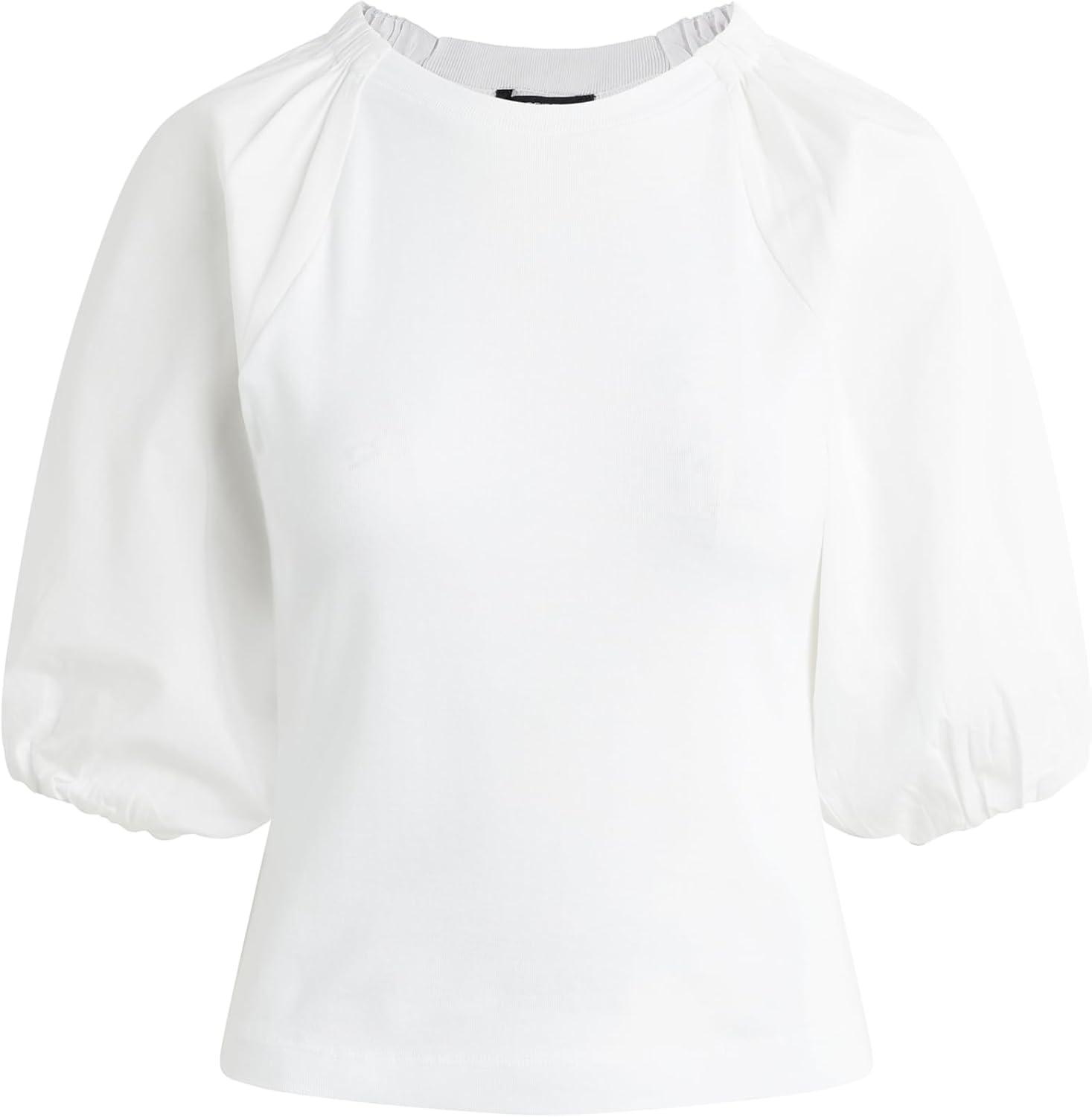 image:imageJoes Womens The Lila Ruffle Short Puff Sleeve TopOptic White