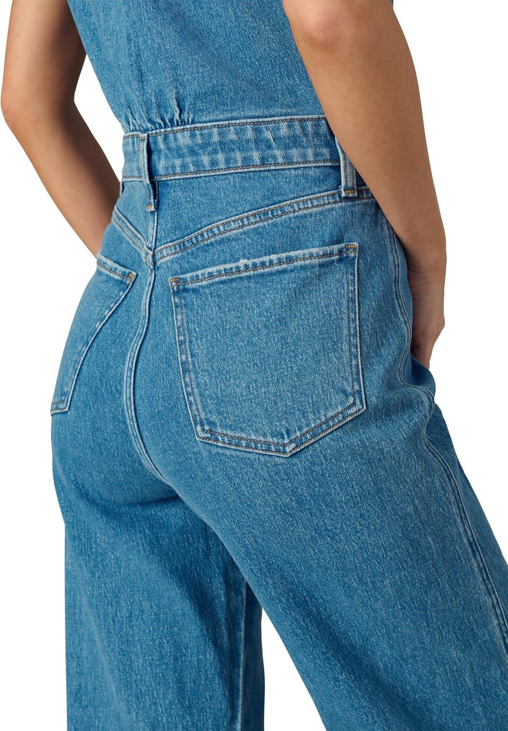 image:imageJoes Womens The Pasha Sleeveless Denim JumpsuitStand By