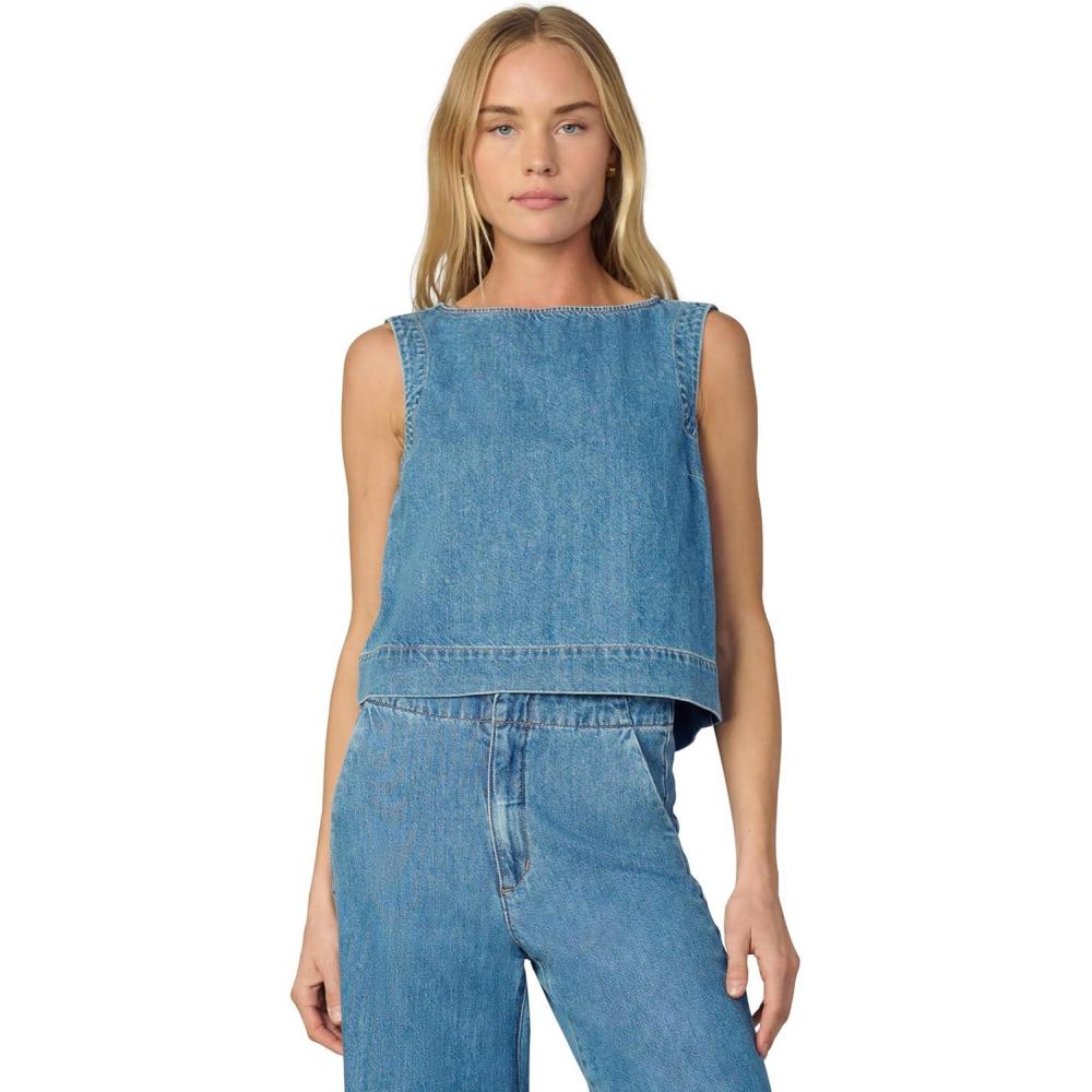 image:imageJoes Jeans Womens The Boat Neck Denim Shell TopRevelation