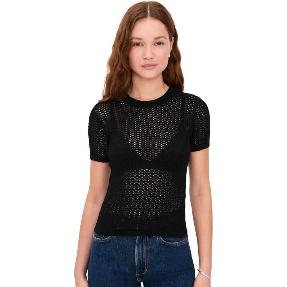 image:imageJoes Jeans Womens The Crochet Baby TeeBlack