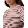 JOE’S JEANS Women’s The Baby TEE(Blush/Ecru Stripe)