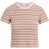 JOE’S JEANS Women’s The Baby TEE(Blush/Ecru Stripe)