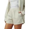 JOE’S JEANS Women’s The High Rise Boxer Shorts(Anise Flower Varigated Stripe)