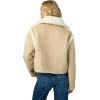 Joe’s Jeans Women’s Halle Reversible Sherpa Jacket(Almond and Cream)