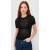 Joe’s Jeans Women’s The Crochet Baby Tee(Black)