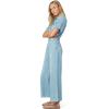 Joe’s Women’s Denim Trucker Short Sleeve Wide Leg Jumpsuit(Facinating)