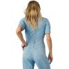 Joe’s Women’s Denim Trucker Short Sleeve Wide Leg Jumpsuit(Facinating)