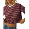 Joe’s Women’s The Boxy Tee(Bordeaux Breton Stripe)