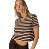 Joe’s Women’s The Boxy Tee(Brown Sand Stripe)
