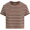 Joe’s Women’s The Boxy Tee(Brown Sand Stripe)