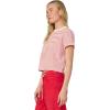 Joe’s Women’s The Boxy Tee(White and Cherry Red Stripe)