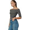 Joe’s Women’s The Laur Off The Shoulder Top(Black/White Stripe)