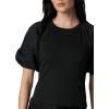 Joe’s Women’s The Lila Ruffle Short Puff Sleeve Top(Black)