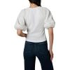 Joe’s Women’s The Lila Ruffle Short Puff Sleeve Top(Optic White)