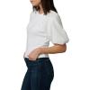 Joe’s Women’s The Lila Ruffle Short Puff Sleeve Top(Optic White)