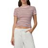 JOE’S JEANS Women’s The Baby TEE(Blush/Ecru Stripe)