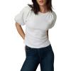 Joe’s Women’s The Lila Ruffle Short Puff Sleeve Top(Optic White)